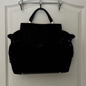 Kate Spade black suede and leather shoulder/top handle bag.